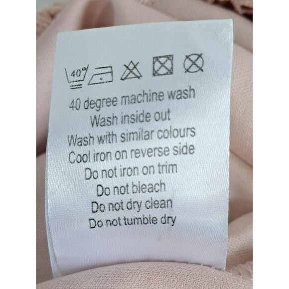 NWT Eilly Bazar Women's Short Sleeve Floral Slip Dress  Pink  L Crochet - Picture 11 of 11